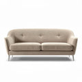 Fabric sofa with two cushions in beige color dimensions 180 x 85 x 75cm