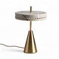 Marble and metal table lamp with contemporary design and dimensions 25 x 25 x 40cm