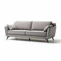Modern gray fabric sofa with two seats and removable cushions 200 x 90 x 85cm