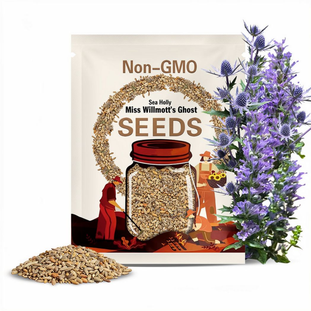 Flower Seeds, Sea Holly, Miss Willmotts Ghost, Eryngium gaganteum