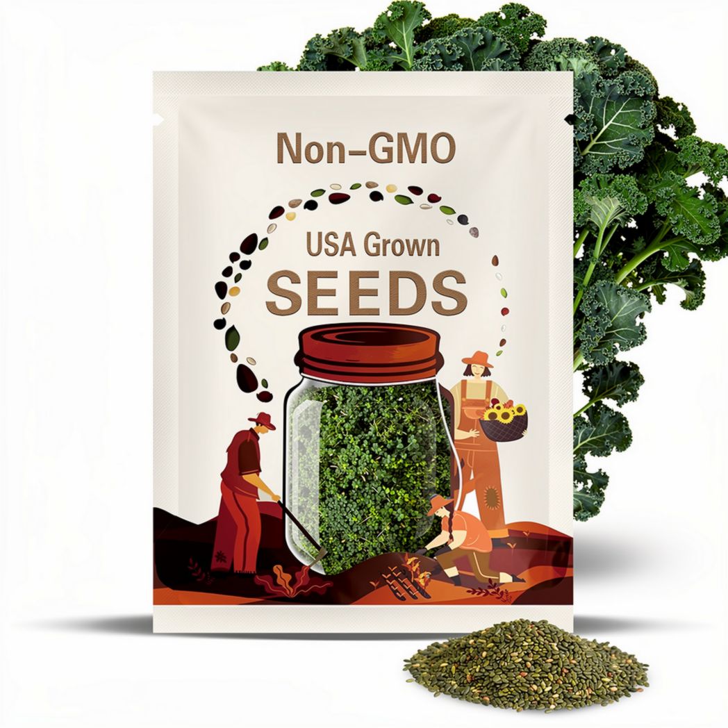 KALE MICROGREENS - Grow delicious, nutritious microgreens in a matter of days. Kit includes everything to grow 3 batches.