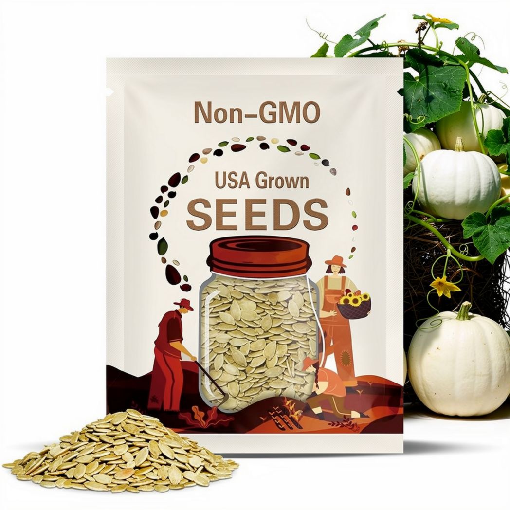 Casper Pumpkin Seeds, White Pumpkins // Non-GMO, Cucurbita pepo