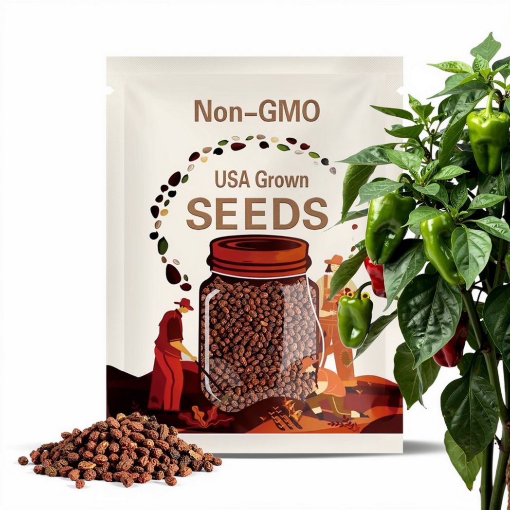 Cascadura Pepper Seeds - Organic, Heirloom, Open Pollinated, Non GMO - Grow Indoor, Outdoors, Pots, Grow Beds, Soil, Hydroponic, Aquaponic