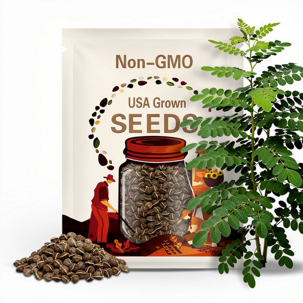 5 Moringa Oleifera Seeds -Nutrient Rich Leafy Greens