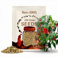 Serrano Tampiqueno Pepper Seeds - Organic, Heirloom, Open Pollinated, Non GMO - Grow Indoor, Outdoors, Grow Beds, Hydroponic, Aquaponic