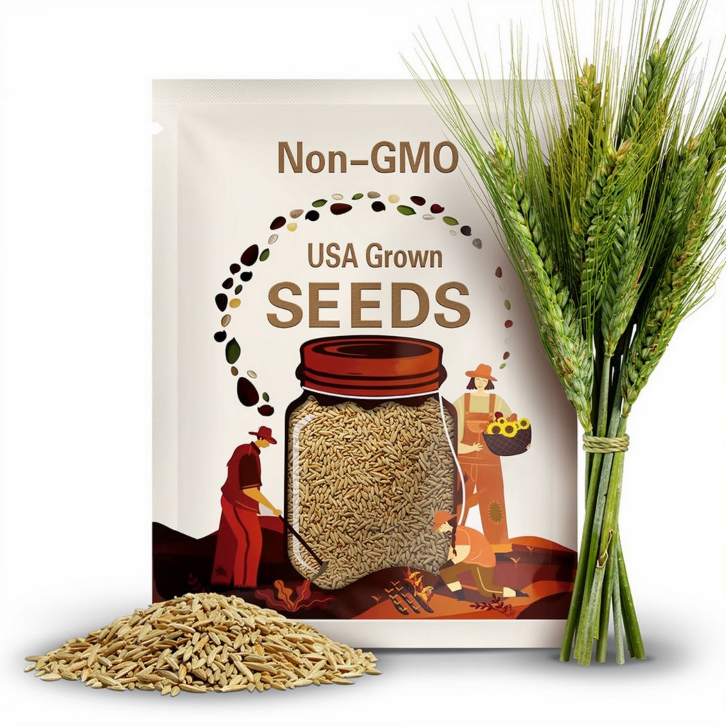 Rye Seeds - Organic, Heirloom, Open Pollinated, Non GMO - Grow Indoors, Outdoors, In Pots, Grow Beds, Soil, Hydroponics & Aquaponics