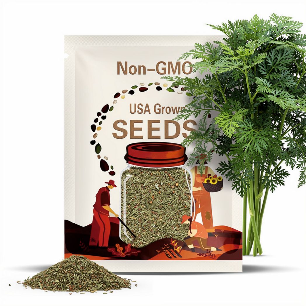 Organic Wormwood Seeds, Artemesia Absinthium, 300 Seeds, Medicinal Herbs, Heirloom Seeds, Non GMO, Plant, USA Grown