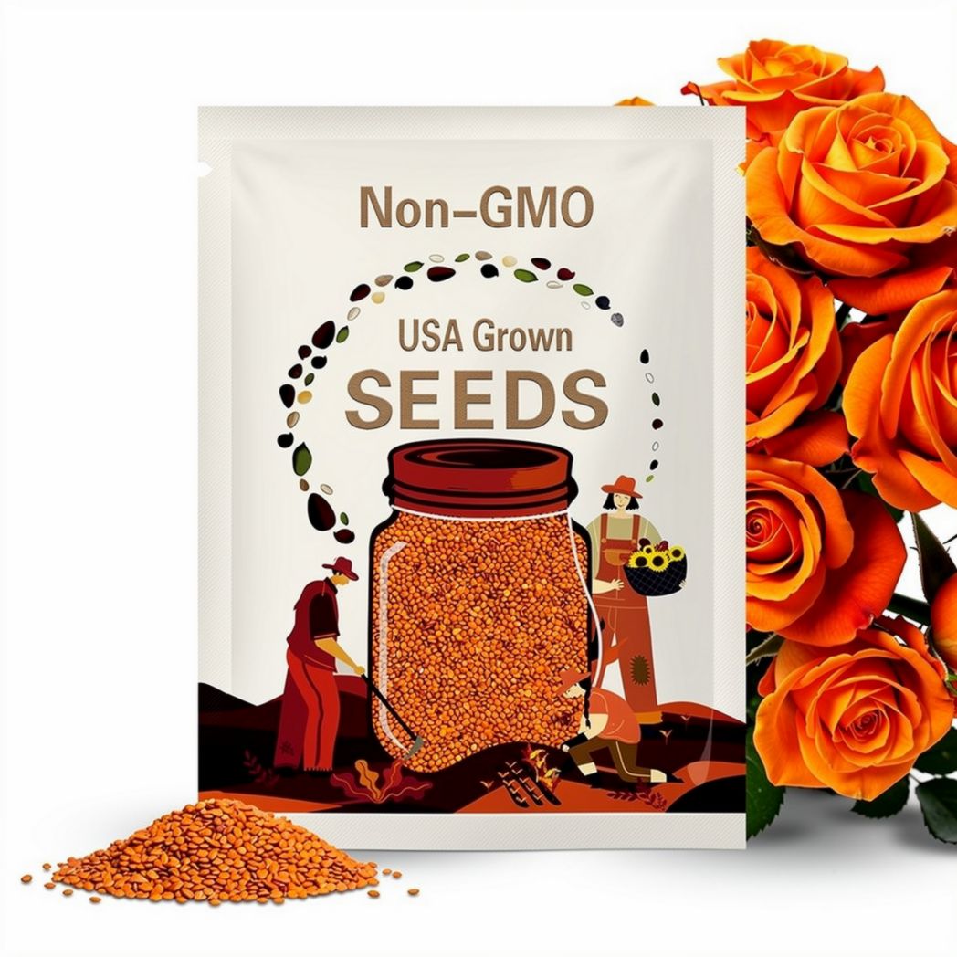 Orange Rose Seeds  - Perennial - Authentic Seeds - Flowers - Easy To Grow - Climbing - shrubs - Rose Garden - B3G1#1091