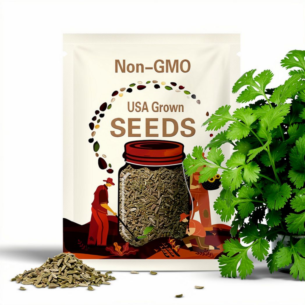 1000 Cilantro Seeds – Heirloom Coriander Herb for Culinary Use & Easy Garden Growing