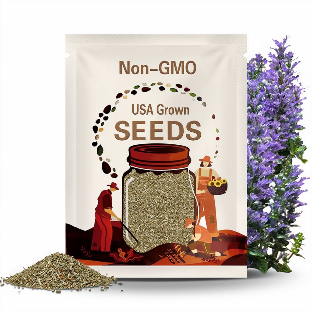 Anise Hyssop, Agastache foeniculum - Organic - Heirloom non GMO Seeds