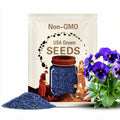 Deep Blue Delta Pansy Seeds - Cold Resistant - Open-Pollinating - Self-Pollinating - Draft Resistant - Plant in late Summer/Spring #204