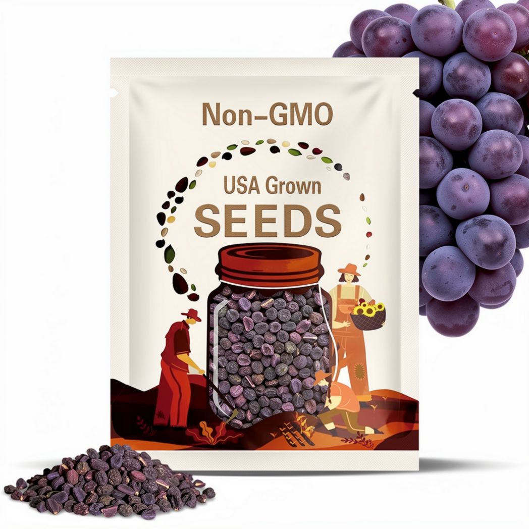 Purple Grape Sweet Juicy Seeds: Home Vineyard and Garden - 30 Seeds